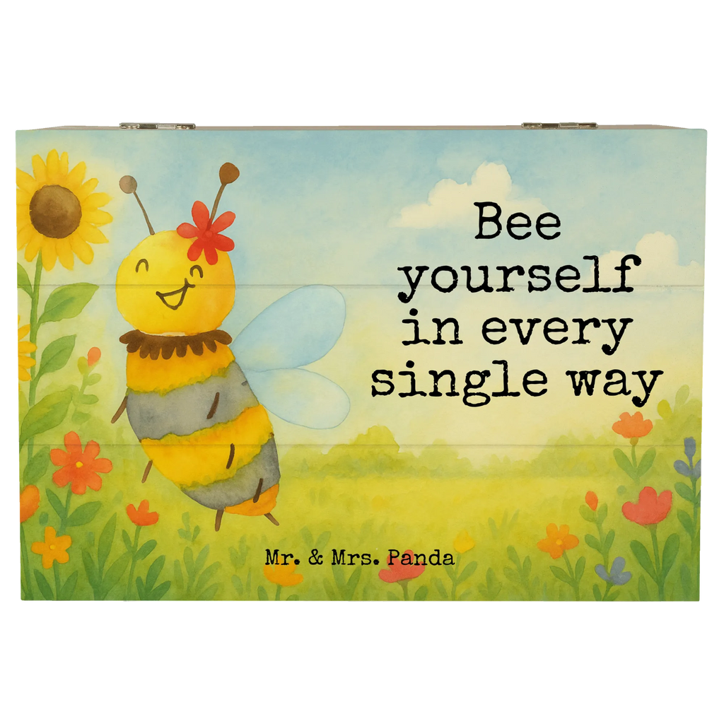 Holzkiste Biene Blume Design Geschenkdose, Schatzkiste, Erinnerungskiste, Kiste, Dekokiste, XXL, Schatulle, Holzkiste, Aufbewahrungsbox, Geschenkbox, Truhe, Erinnerungsbox, Biene, Wespe, Hummel