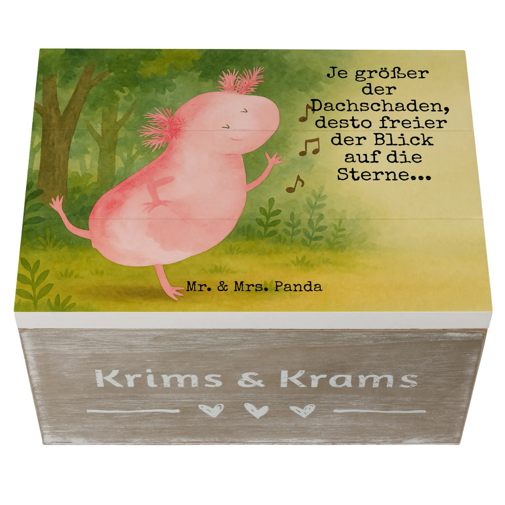 Wooden chest axolotl Dance Design Kiste, Truhe, Geschenkdose, Dekokiste, Holzkiste, XXL, Aufbewahrungsbox, Erinnerungsbox, Geschenkbox, Schatulle, Erinnerungskiste, Schatzkiste, Axolotl, Molch, Axolot, beste Freundin, Sterne, verrückt, Lurche, Freundin, Lurch, Dachschaden, Schwanzlurch