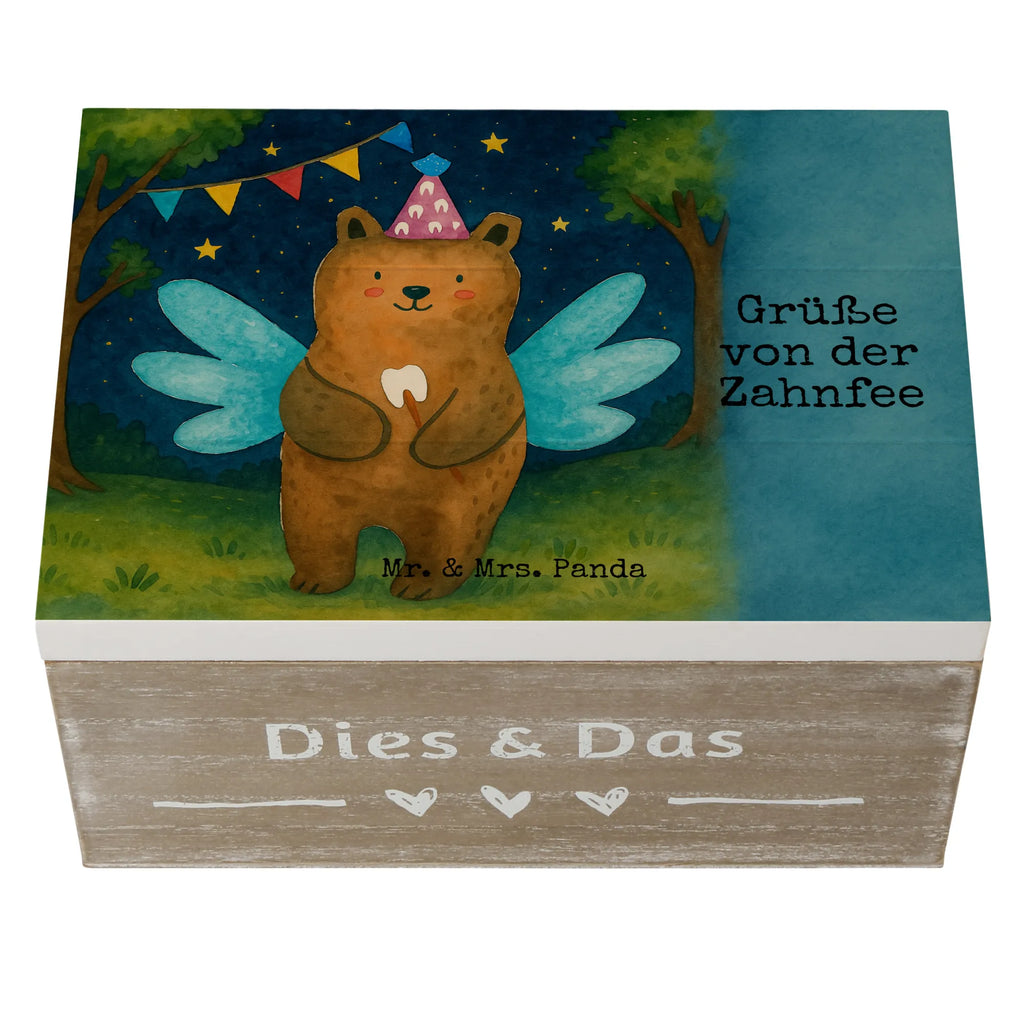 Skrzynia drewniana niedźwiedź Wróżka zębów Design Schatulle, Schatzkiste, Aufbewahrungsbox, Geschenkdose, Dekokiste, Geschenkbox, Kiste, Erinnerungskiste, Erinnerungsbox, Holzkiste, XXL, Truhe, Bär, Teddy, Teddybär, Milchzahn, Zahnfee, Erster Zahn, Fee