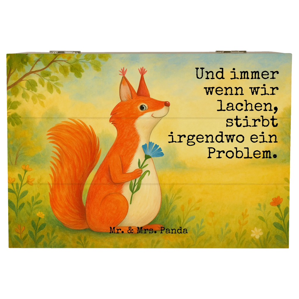 Wooden chest Squirrel flower Design Schatzkiste, Erinnerungsbox, XXL, Schatulle, Geschenkbox, Kiste, Holzkiste, Truhe, Dekokiste, Erinnerungskiste, Geschenkdose, Aufbewahrungsbox, Tiermotive, Gute Laune, lustige Sprüche, Tiere, Spaß, Eichhorn, Lachen, Eichhörnchen, Spruch positiv, Spruch Deko, Motivation Sprüche, Motivation Bilder, glücklich Spruch