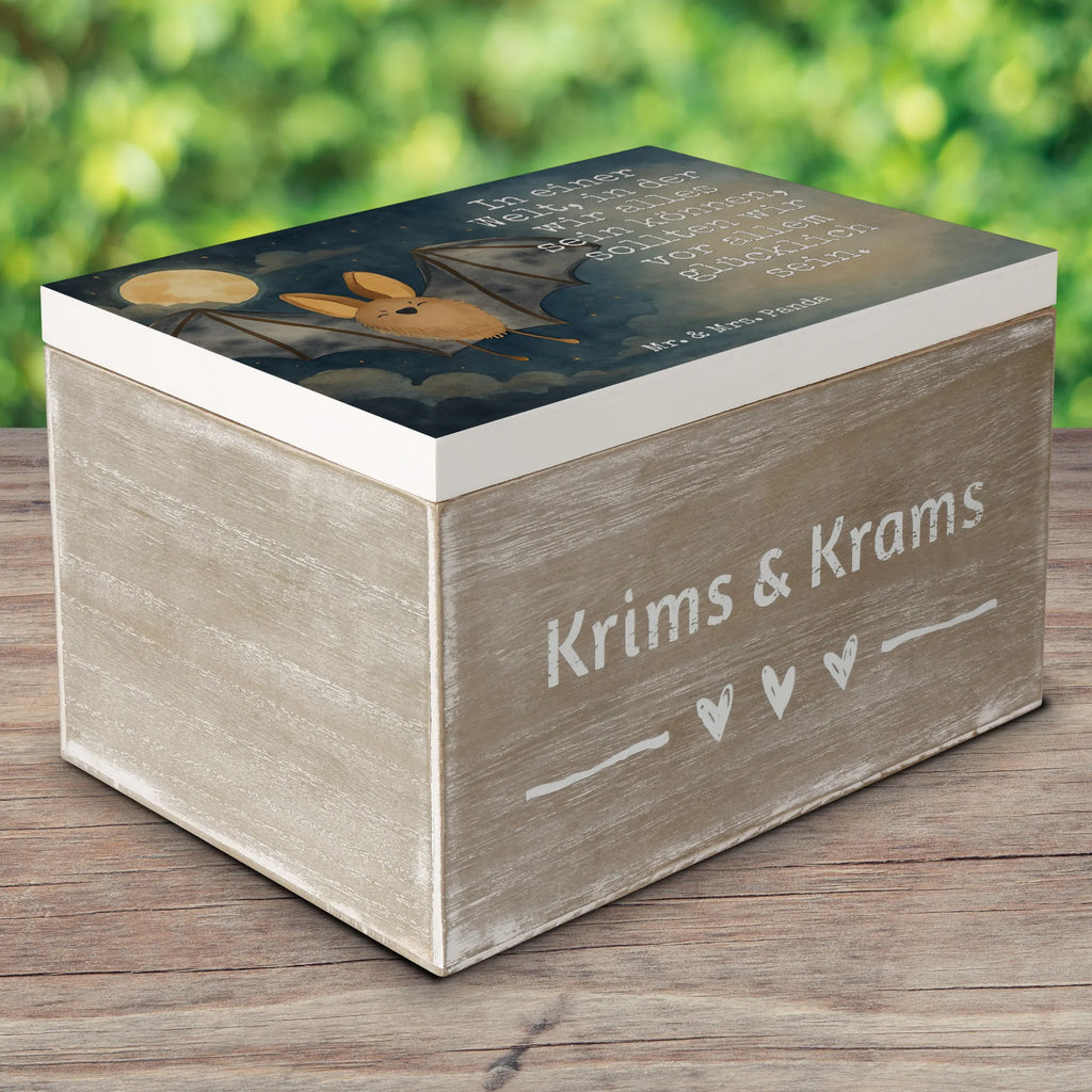 Holzkiste Fledermaus Flügel Design Schatulle, Holzkiste, Erinnerungsbox, Geschenkdose, Dekokiste, Erinnerungskiste, Schatzkiste, Kiste, Truhe, Geschenkbox, XXL, Aufbewahrungsbox, Tiermotive, Gute Laune, lustige Sprüche, Tiere