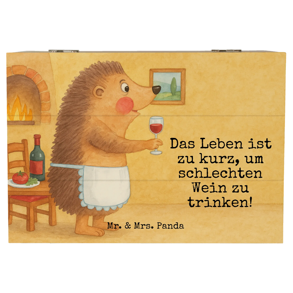 Holzkiste Igel Wein Design Erinnerungskiste, Geschenkdose, Dekokiste, Aufbewahrungsbox, Kiste, Erinnerungsbox, Geschenkbox, XXL, Holzkiste, Schatzkiste, Truhe, Schatulle, Tiermotive, Gute Laune, lustige Sprüche, Tiere, Weißwein, Weinglas, Wein Deko, Rotwein, Wein trinken, Wein Spruch, Igel, Geschenk Weintrinker, Geschenk Weinliebhaber