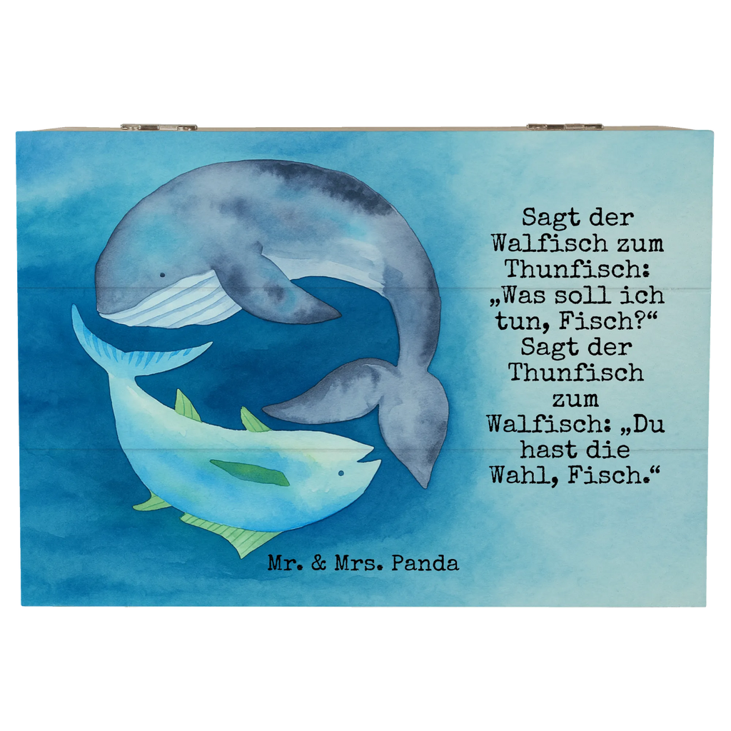 Skrzynia drewniana wieloryb tuńczyk Design Erinnerungskiste, Geschenkdose, Holzkiste, Dekokiste, Geschenkbox, Schatzkiste, Kiste, Schatulle, Truhe, Erinnerungsbox, Aufbewahrungsbox, XXL, Tiermotive, Gute Laune, lustige Sprüche, Tiere, Witz, Flachwitz Geschenk, Wahl, Wal, Flachwitz, Tunfisch, Spruch lustig, Spruch des Tages, Wortwitz lustig