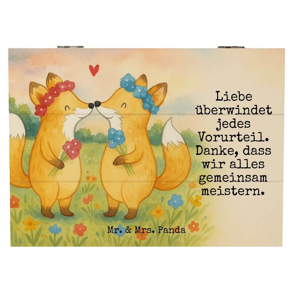Holzkiste Füchse Lesbian Pride Design Schatulle, Erinnerungskiste, Dekokiste, Kiste, Schatzkiste, Geschenkdose, Geschenkbox, XXL, Truhe, Aufbewahrungsbox, Holzkiste, Erinnerungsbox, Hochzeit, Hochzeitsgeschenk, Ehe, Hochzeitsfeier, Trauung, Trauungsgeschenk, Hochzeitskarte, Verlobungsfeier, Verlobungsgeschenk, Hochzeitsgeschenkideen, Hochzeitsgeschenke für Brautpaar