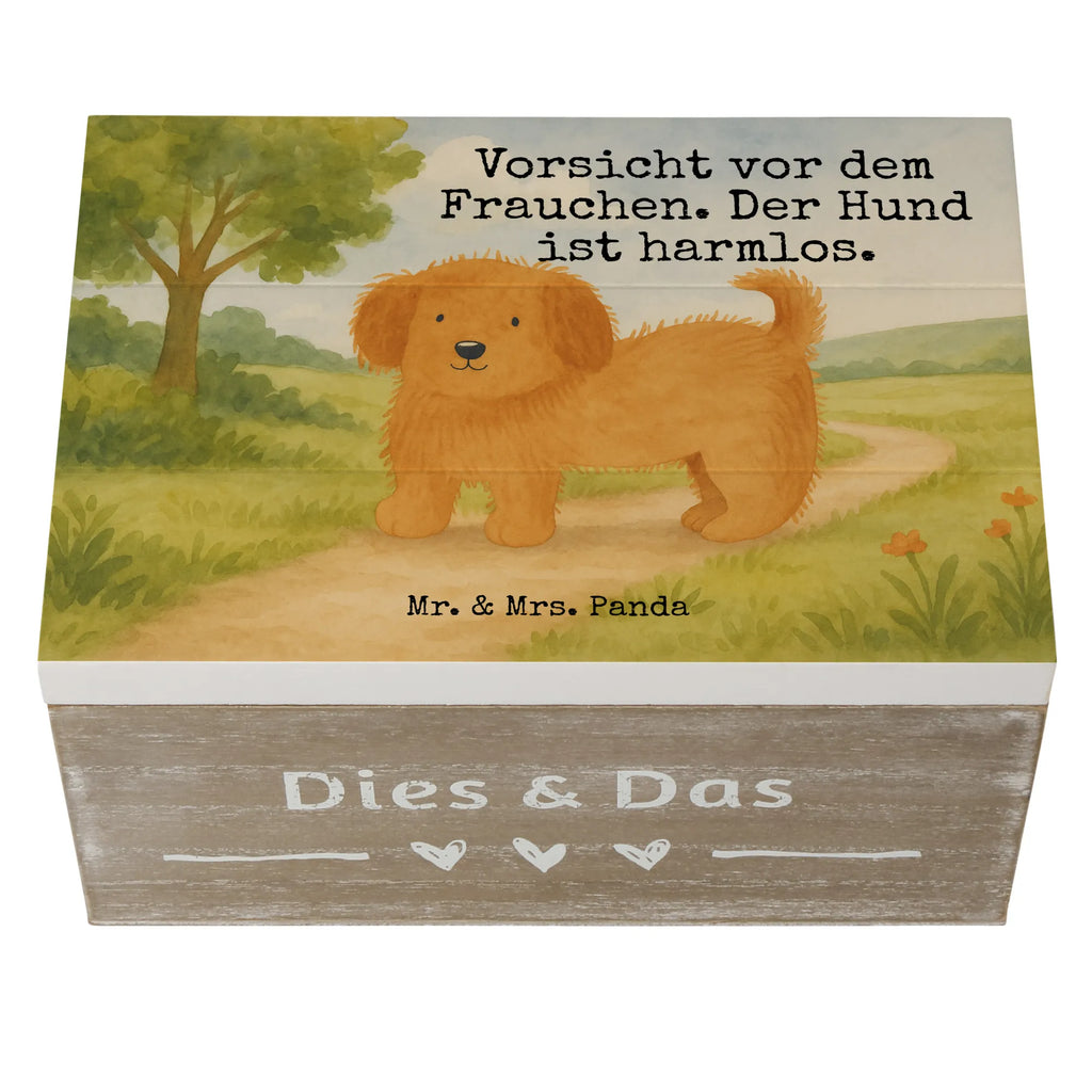 Skrzynia drewniana pies puszysty Design Dekokiste, XXL, Holzkiste, Erinnerungsbox, Kiste, Geschenkdose, Schatzkiste, Erinnerungskiste, Truhe, Schatulle, Geschenkbox, Aufbewahrungsbox, Hund, Hundemotiv, Haustier, Hunderasse, Tierliebhaber, Hundebesitzer, Sprüche, Frauchen, Hundemama, Hunde, Hundeliebe