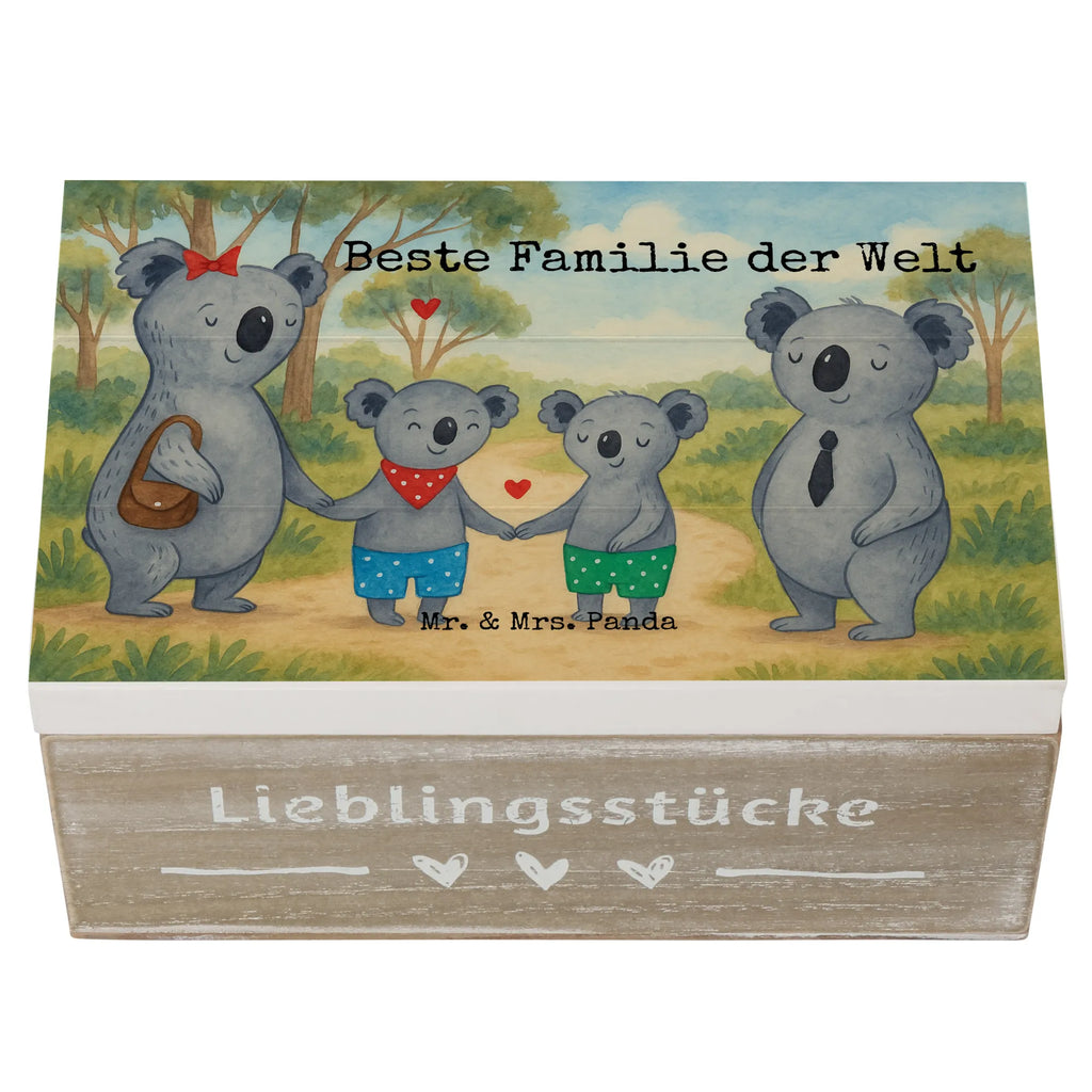 Holzkiste Koala Familie zwei Design Schatzkiste, Erinnerungskiste, Erinnerungsbox, Geschenkdose, Kiste, Holzkiste, XXL, Schatulle, Dekokiste, Aufbewahrungsbox, Geschenkbox, Truhe, Familie, Vatertag, Muttertag, Bruder, Schwester, Mama, Papa, Oma, Opa, Koalabär, Koala, beste Familie, Lieblingsfamilie, Familienzeit, Familienleben, Koalafamilie