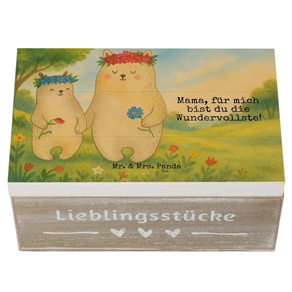 Wooden chest Bears with flower crown Design Aufbewahrungsbox, Schatzkiste, Schatulle, Geschenkbox, XXL, Holzkiste, Dekokiste, Erinnerungsbox, Erinnerungskiste, Kiste, Geschenkdose, Truhe, Familie, Vatertag, Muttertag, Bruder, Schwester, Mama, Papa, Oma, Opa, Mutter, Lieblingsmama, Lieblingsmensch, Vorbild, Geschenk Mama. Muttertag, weltbeste Mama, Family, Bären, beste Mutter, Tochter, Bär, Kinder, Töchter, Kind, Mami, Mutti