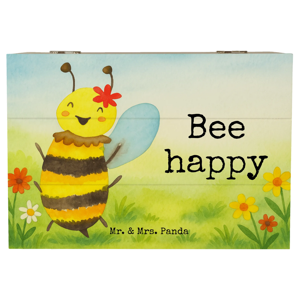 Holzkiste Biene Happy Design Truhe, Kiste, Schatzkiste, Aufbewahrungsbox, Erinnerungsbox, Schatulle, Dekokiste, Holzkiste, Geschenkdose, Erinnerungskiste, XXL, Geschenkbox, Biene, Wespe, Hummel