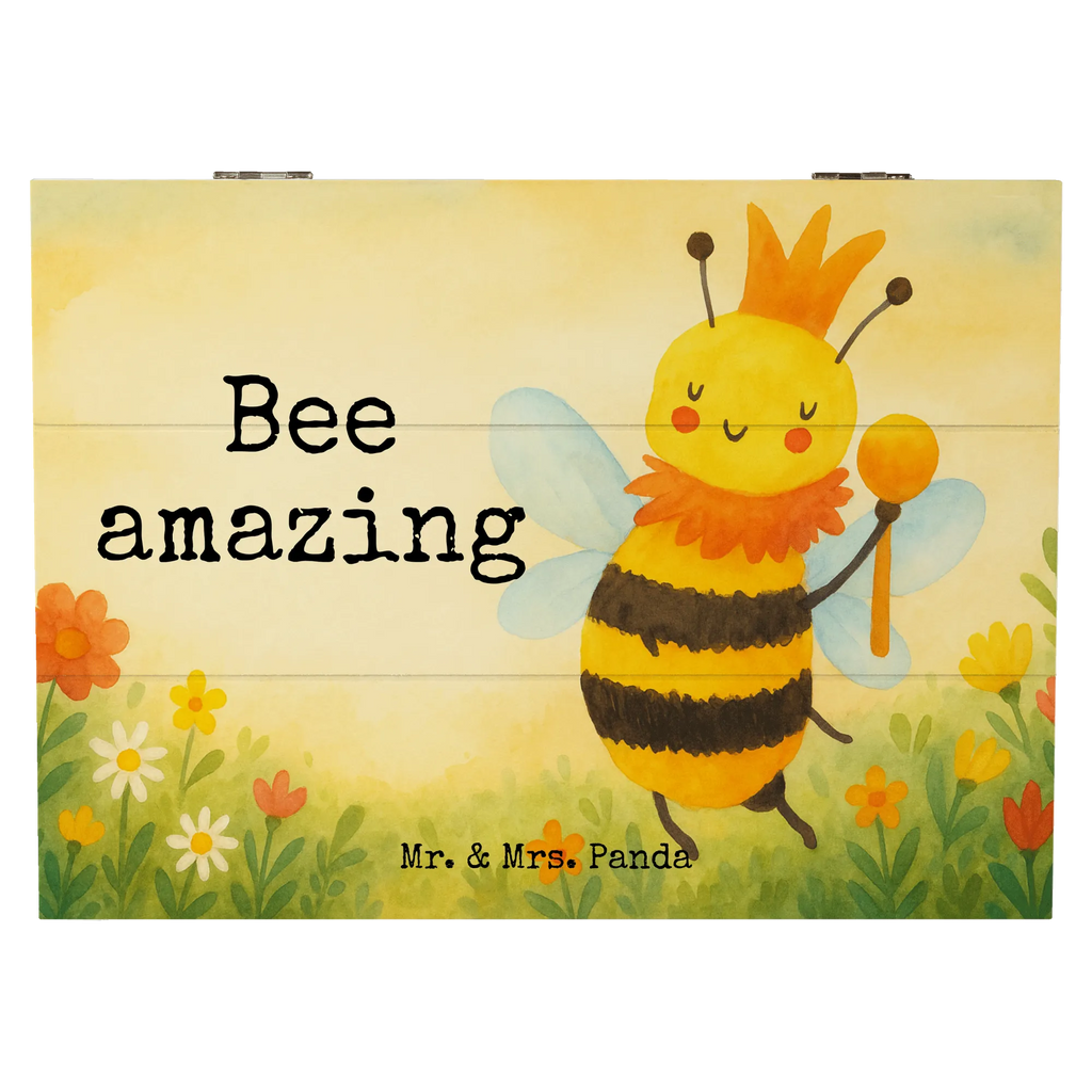 Holzkiste Biene König Design Kiste, Geschenkbox, Holzkiste, Truhe, Schatulle, Aufbewahrungsbox, Schatzkiste, Geschenkdose, Erinnerungskiste, Dekokiste, XXL, Erinnerungsbox, Biene, Wespe, Hummel