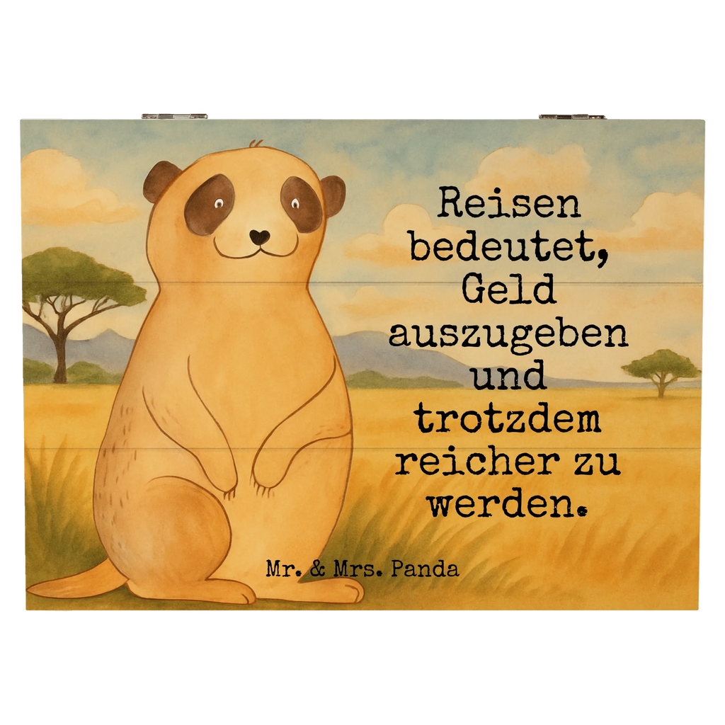 Skrzynia drewniana Surikatka Design Geschenkbox, Dekokiste, Schatzkiste, XXL, Erinnerungskiste, Erinnerungsbox, Aufbewahrungsbox, Schatulle, Truhe, Holzkiste, Geschenkdose, Kiste, Afrika, Wildtiere, Weltreise, Spruch, Afrikareise, Reisen, Roadtrip, Traveling, Erdmännchen