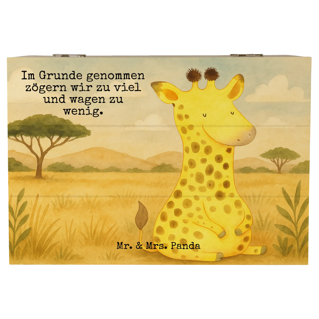 Skrzynia drewniana żyrafa Zadowolony Design Kiste, XXL, Schatzkiste, Geschenkbox, Erinnerungskiste, Dekokiste, Aufbewahrungsbox, Schatulle, Holzkiste, Geschenkdose, Truhe, Erinnerungsbox, Afrika, Wildtiere, Glück, Giraffe, Abenteuer, Zufrieden