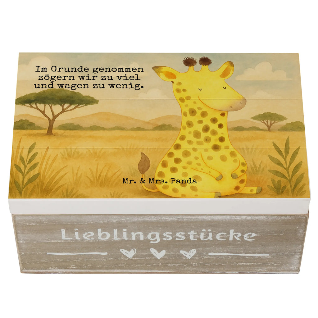 Skrzynia drewniana żyrafa Zadowolony Design Kiste, XXL, Schatzkiste, Geschenkbox, Erinnerungskiste, Dekokiste, Aufbewahrungsbox, Schatulle, Holzkiste, Geschenkdose, Truhe, Erinnerungsbox, Afrika, Wildtiere, Glück, Giraffe, Abenteuer, Zufrieden