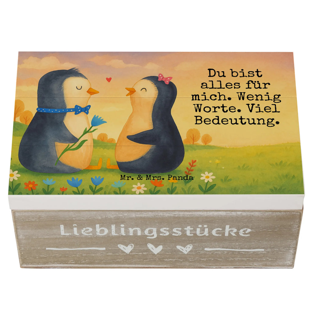 Holzkiste Pinguin Pärchen Design Geschenkdose, Truhe, Geschenkbox, XXL, Dekokiste, Schatulle, Schatzkiste, Aufbewahrungsbox, Kiste, Holzkiste, Erinnerungskiste, Erinnerungsbox, Pinguin, große Liebe, Liebesbeweis, Liebe, Hochzeitstag, Traumpaar, Hochzeit, Liebesgeschenk, Liebespaar, Hochzeitsgeschenk, Pinguine, Jahrestag, Verlobung
