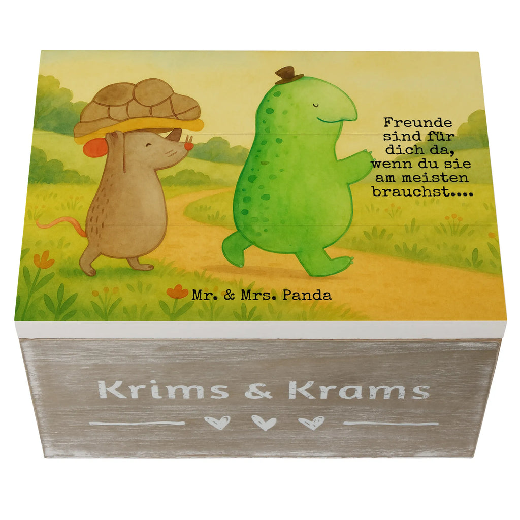 Wooden chest tortoise Mouse Design Geschenkbox, Kiste, Holzkiste, Truhe, Erinnerungskiste, XXL, Schatzkiste, Geschenkdose, Erinnerungsbox, Dekokiste, Schatulle, Aufbewahrungsbox, Schildkröte, Maus, beste Freundinnen, Freundinnen, Freunde, beste Freunde