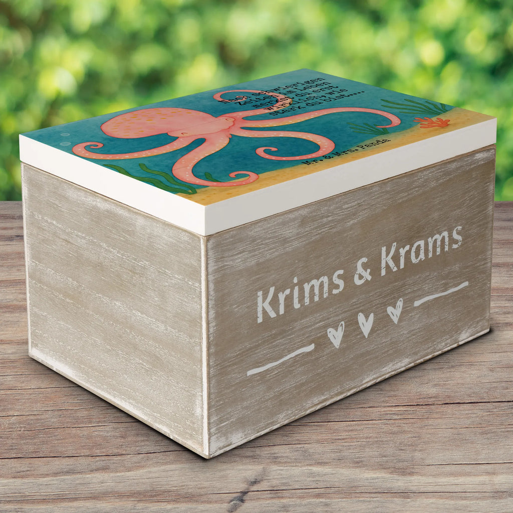 Skrzynia drewniana Ośmiornica Design Aufbewahrungsbox, Geschenkbox, Kiste, Geschenkdose, Schatulle, Truhe, Dekokiste, Holzkiste, Schatzkiste, Erinnerungsbox, XXL, Erinnerungskiste, Tiermotive, Gute Laune, lustige Sprüche, Tiere, Ozean, Wasser, Meer, Meerestier, Tintenfisch, Krake, Arme