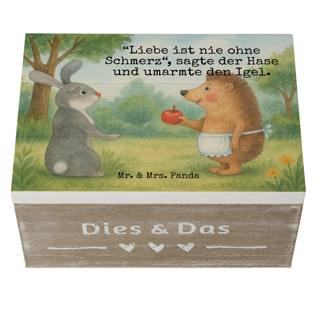 Holzkiste Hase Igel Design Geschenkbox, Kiste, Aufbewahrungsbox, Truhe, XXL, Erinnerungsbox, Schatulle, Schatzkiste, Geschenkdose, Dekokiste, Erinnerungskiste, Holzkiste, Tiermotive, Gute Laune, lustige Sprüche, Tiere, Trösten, Liebeskummer Geschenk, Liebe Spruch, Hase, Igel, Spruch romantisch, Trennungsschmerz, Herzschmerz, Igel und Hase