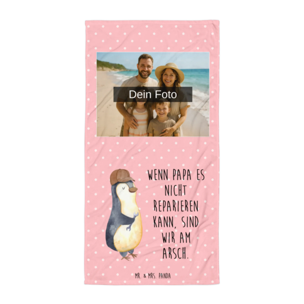 Foto XL ręcznik Jeśli tata tego nie naprawi, to jesteśmy w dupie Rodzina, Dzień Ojca, Dzień Matki, brat, siostra, mama, tata, babcia, dziadek