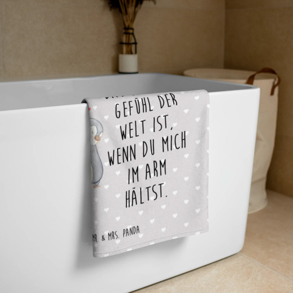 Foto XL ręcznik Pingwiny przytulanie Miłość, partner, przyjaciel, przyjaciółka, mąż, żona, wesele, zaręczyny, prośba o rękę, prezent miłosny, rocznica, dzień ślubu