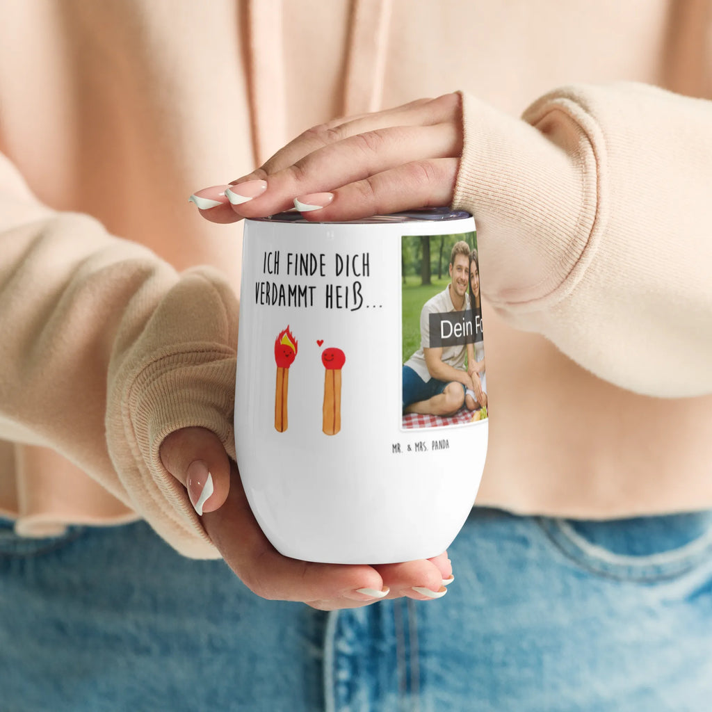 Personalized Photo Wine Mug Matches Love, Loving, Two, Together, Marriage, Engagement, Proposal of marriage, Love gift, gift for her, gift for him, anniversary gift