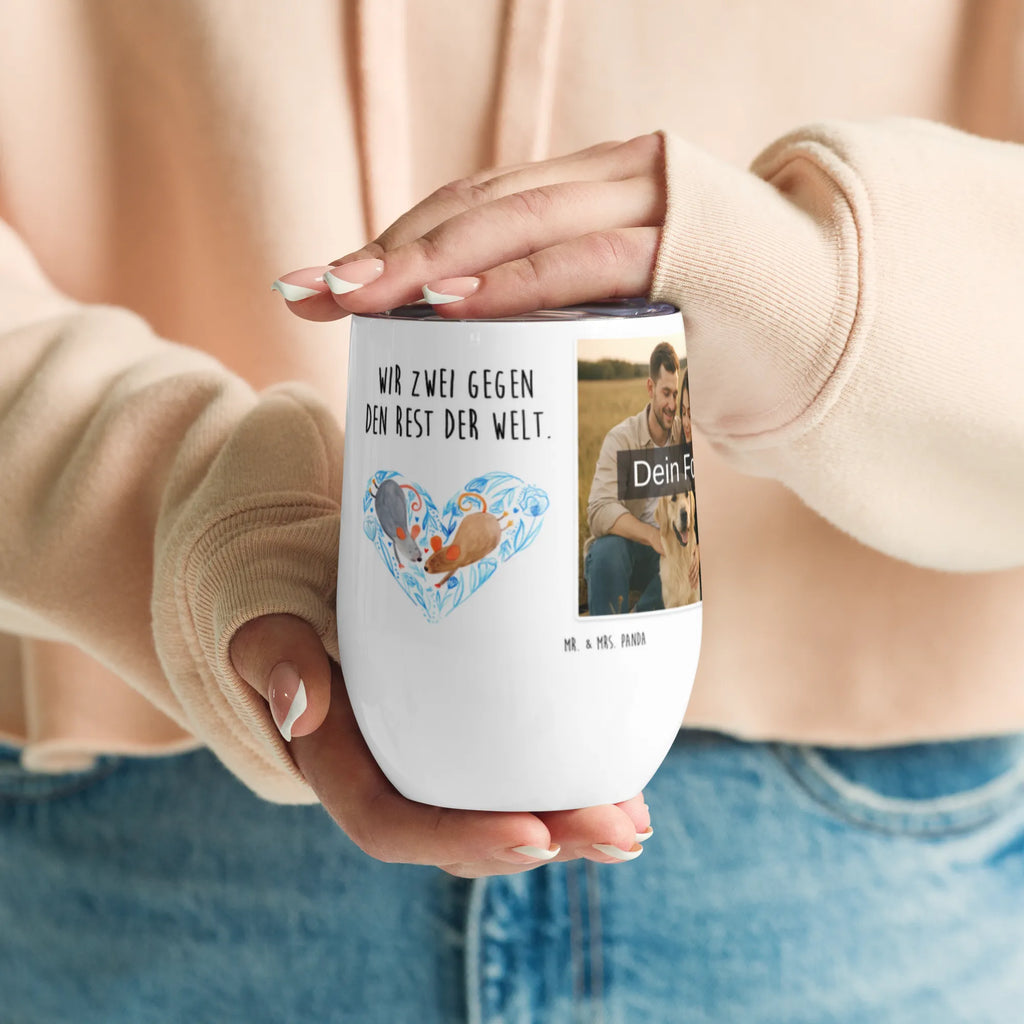 Spersonalizowany kubek do wina ze zdjęciem Myszy serce Miłość, partner, przyjaciel, przyjaciółka, mąż, żona, wesele, zaręczyny, prośba o rękę, prezent miłosny, rocznica, dzień ślubu