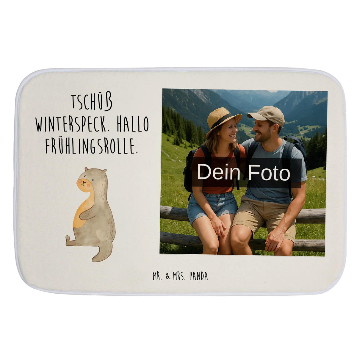 Personalized Photo Bathmat otter Belly animal lover, marten, sea otter, European otter, water mammal, aquatic animal, baby otter, predator, water, otter gifts, gift ideas for animal lovers, animal, mammal, water animal, gifts for people in love, Otter Sea Otter Lake Otter