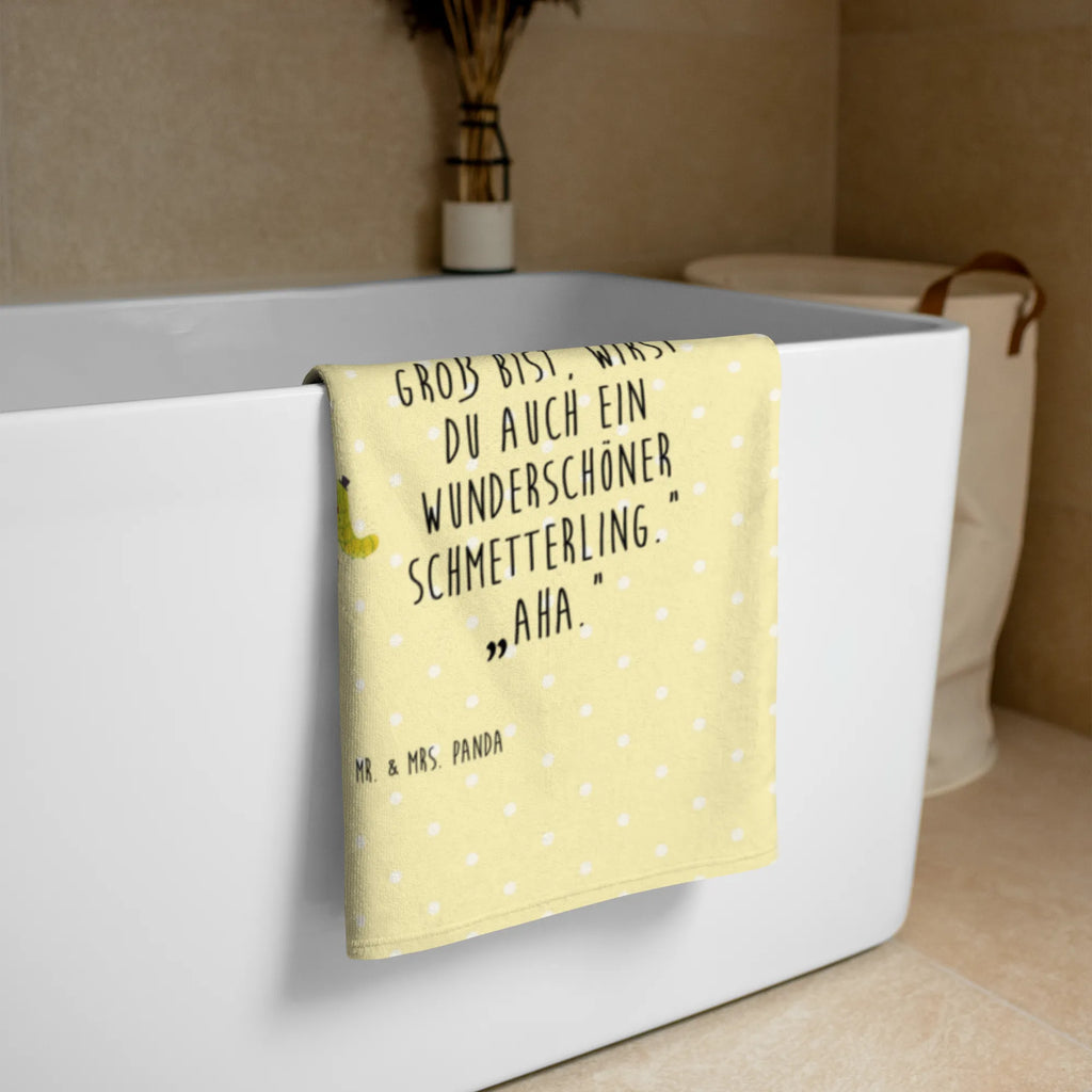 Photo XL Towel Caterpillar butterfly small animals, cute, funny, cute animal motives, hand drawn, small world, funny sayings, good mood, happy, gifts, gift ideas, special gifts, animal lover, card, hat, cocoon, lemon butterfly, growing up, butterfly, beauty, development, Caterpillar