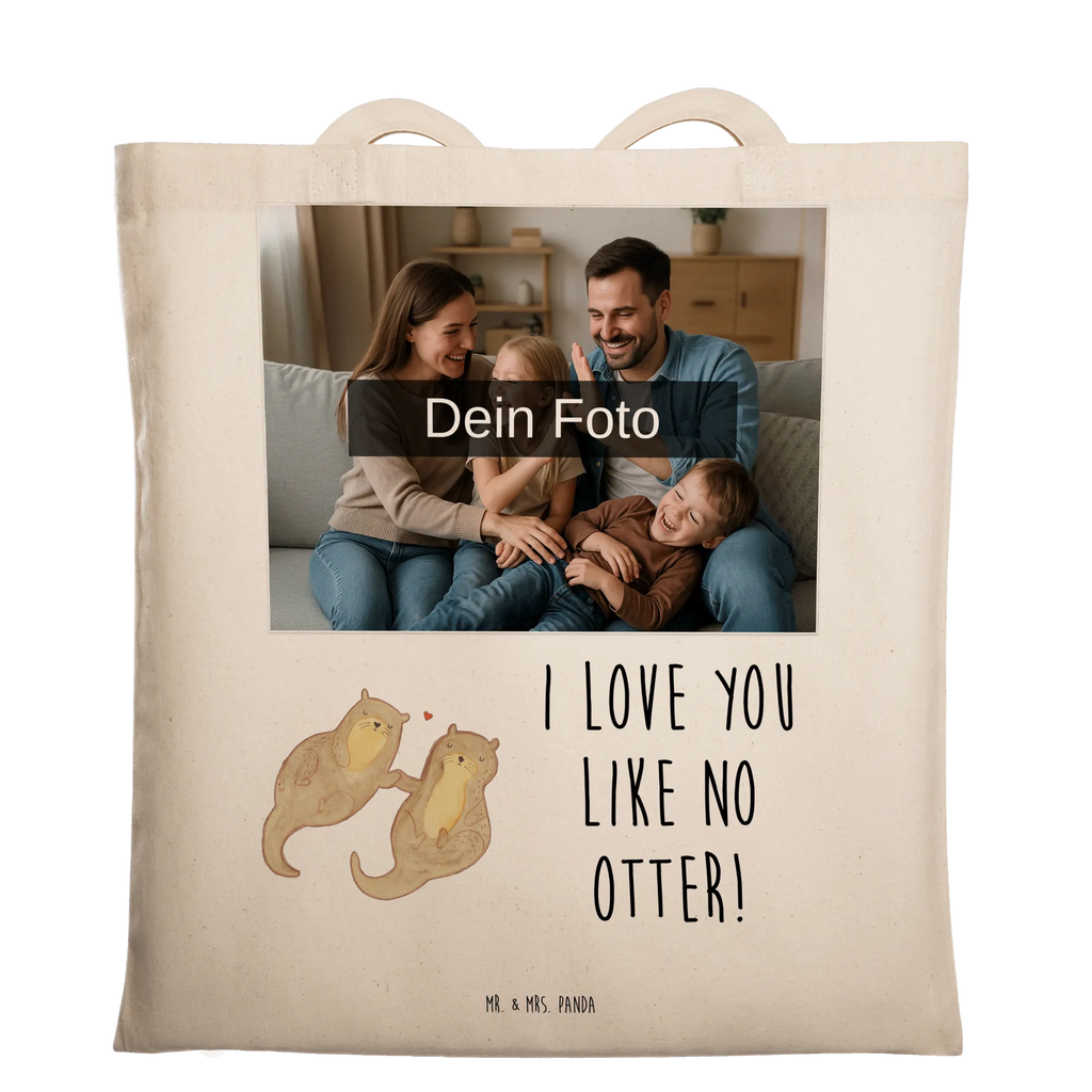 Personalisierte Foto Tragetasche Otter Hände halten Personalisierte Foto Tragetasche, Otter, Fischotter, Seeotter, Otter Seeotter See Otter