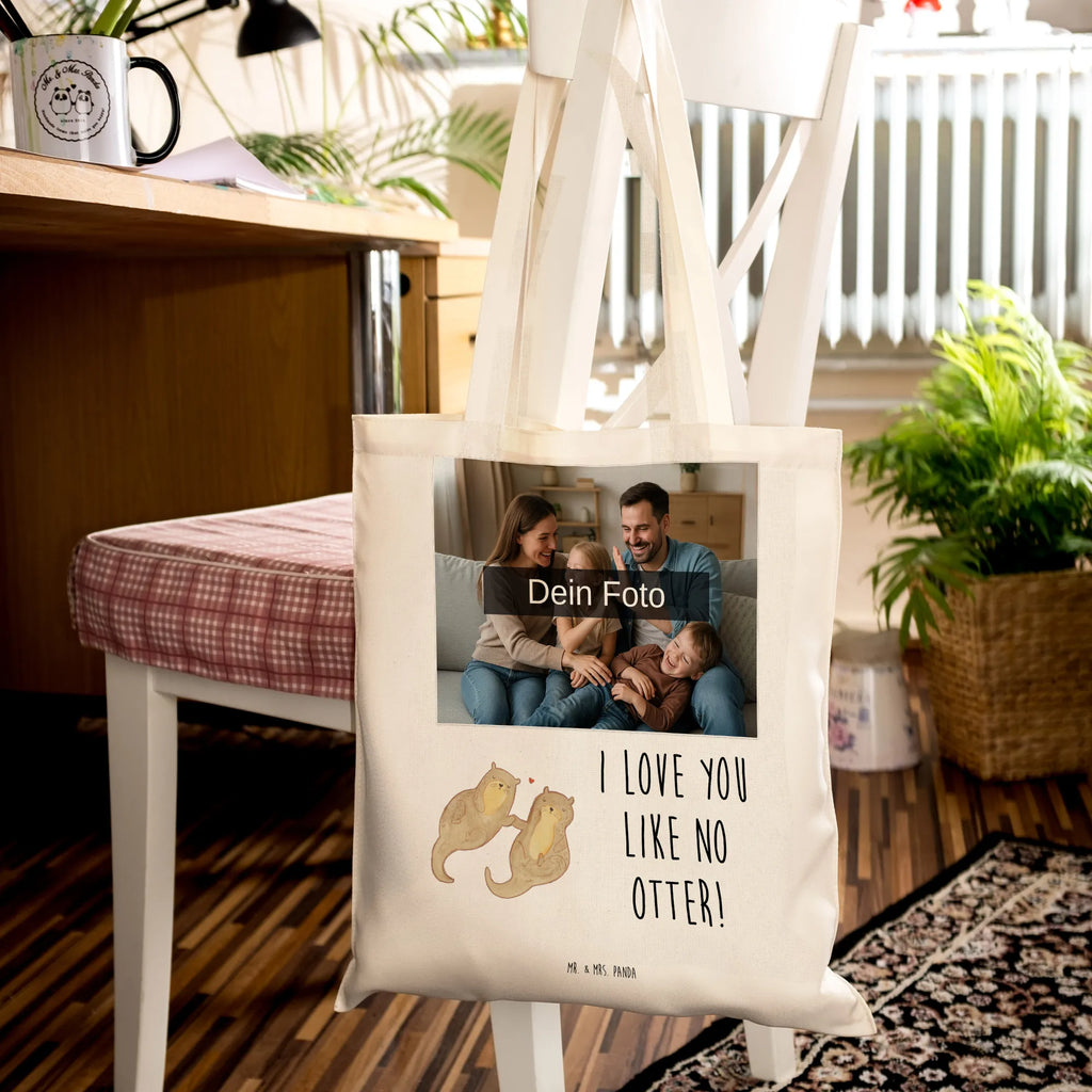 Personalisierte Foto Tragetasche Otter Hände halten Personalisierte Foto Tragetasche, Otter, Fischotter, Seeotter, Otter Seeotter See Otter