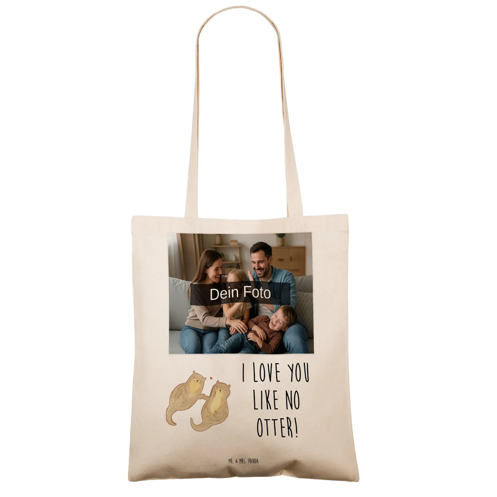 Personalisierte Foto Tragetasche Otter Hände halten Personalisierte Foto Tragetasche, Otter, Fischotter, Seeotter, Otter Seeotter See Otter