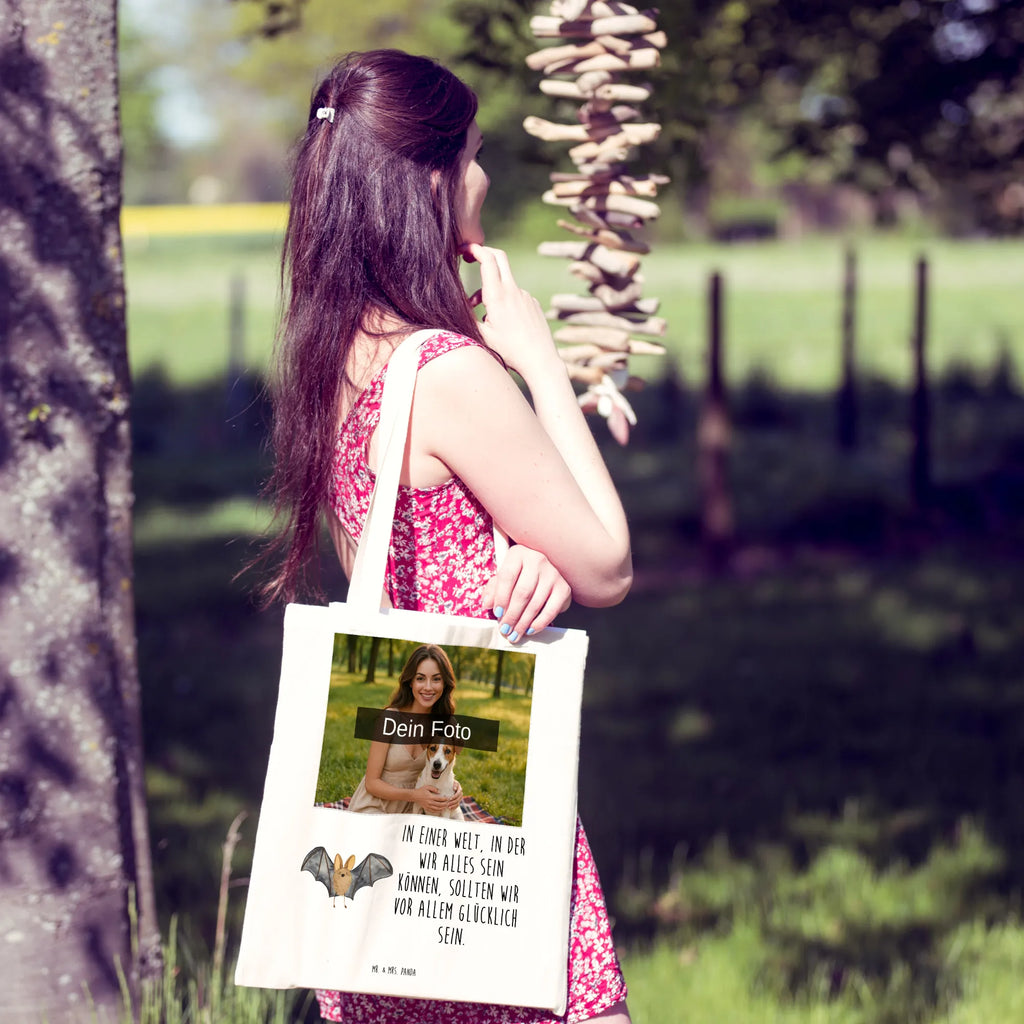 Personalisierte Foto Tragetasche Fledermaus Flügel Personalisierte Foto Tragetasche, Tiermotive, Gute Laune, lustige Sprüche, Tiere