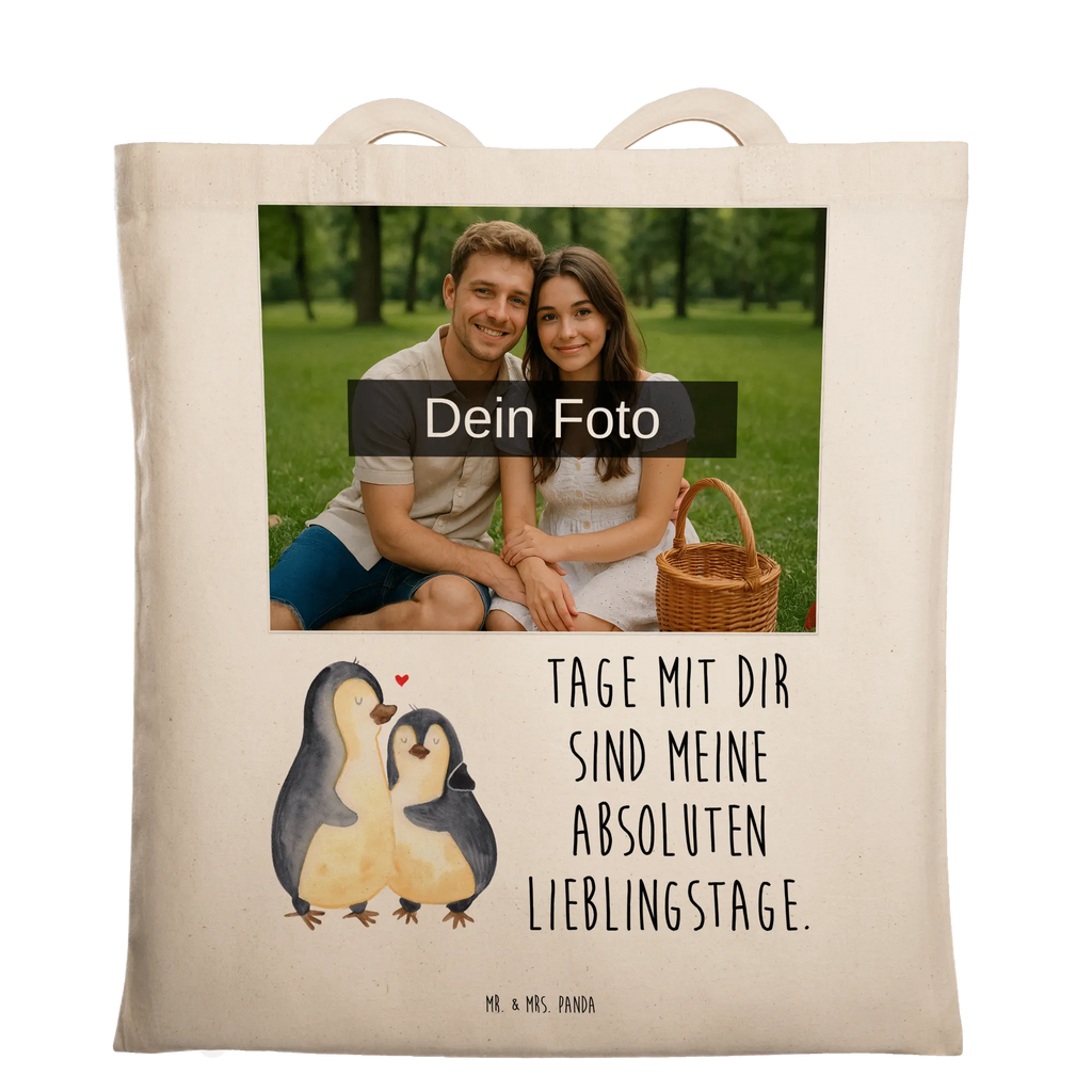 Personalisierte Foto Tragetasche Pinguin umarmen Personalisierte Foto Tragetasche, Pinguin, Hochzeit, Hochzeitsgeschenk, Verlobung, Jahrestag, Liebesbeweis, Liebespaar, Hochzeitstag, Liebesgeschenk, Liebe