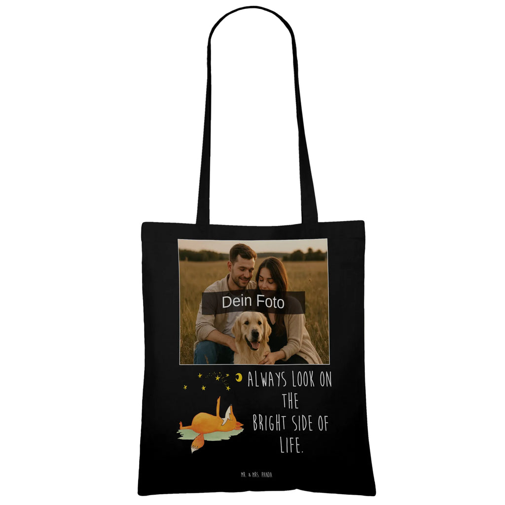 Personalisierte Foto Tragetasche Fuchs Sterne Personalisierte Foto Tragetasche, Fuchs, tröstende Worte, Always Look on the Bright Side of Life, Spruch positiv, Romantik, Füchse, Spruch schön