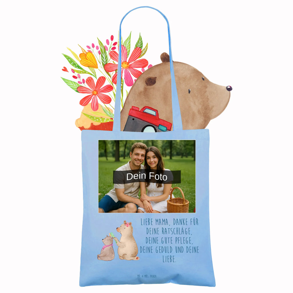 Personalisierte Foto Tragetasche Bär Kind Personalisierte Foto Tragetasche, Familie, Vatertag, Muttertag, Bruder, Schwester, Mama, Papa, Oma, Opa, Geschenk, Mutti, Mutter