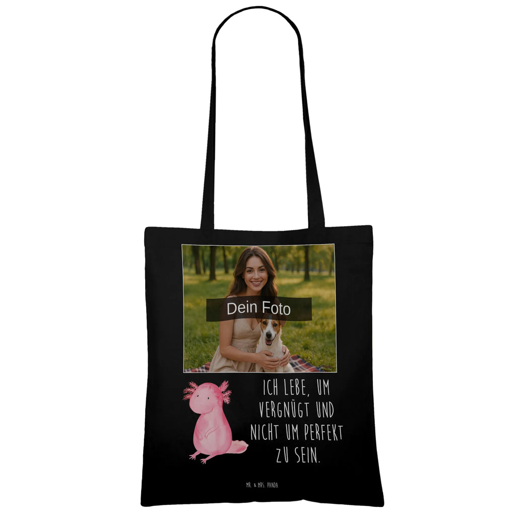 Personalisierte Foto Tragetasche Axolotl Niedlich Personalisierte Foto Tragetasche, Axolotl, Molch, Axolot, vergnügt, fröhlich, zufrieden, Lebensstil, Weisheit, Lebensweisheit, Liebe, Freundin