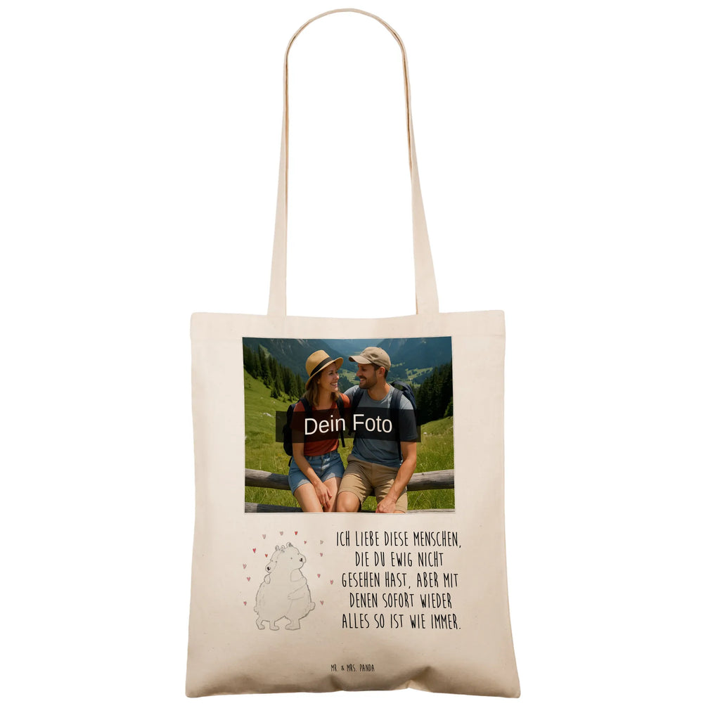 Personalisierte Foto Tragetasche Eisbär Umarmen Personalisierte Foto Tragetasche, Tiermotive, Gute Laune, lustige Sprüche, Tiere