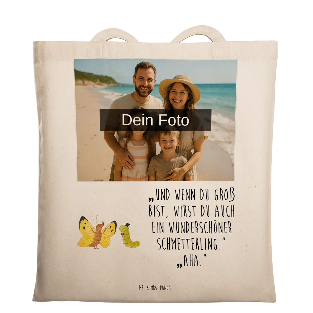 Personalisierte Foto Tragetasche Raupe Schmetterling Personalisierte Foto Tragetasche, Tiermotive, Gute Laune, lustige Sprüche, Tiere, Raupe, Schmetterling, Zitronenfalter, Entwicklung, Erwachsen werden, Kokon, Hut, Hütchen, Schönheit, Aufwachsen