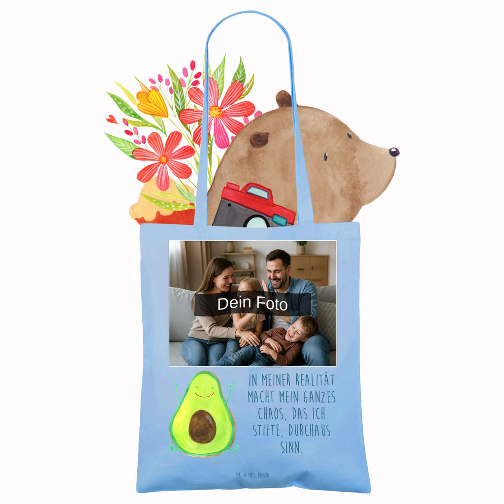 Personalisierte Foto Tragetasche Avocado Glücklich Personalisierte Foto Tragetasche, Avocado, Veggie, Vegan, Gesund, Chaos