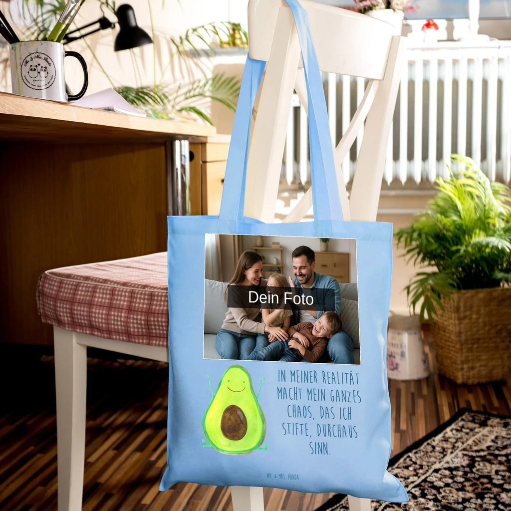 Personalisierte Foto Tragetasche Avocado Glücklich Personalisierte Foto Tragetasche, Avocado, Veggie, Vegan, Gesund, Chaos