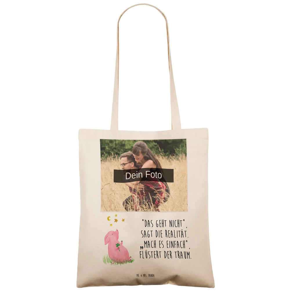 Personalisierte Foto Tragetasche Schwein Glück Personalisierte Foto Tragetasche, Tiermotive, Gute Laune, lustige Sprüche, Tiere, Glücksschwein. Glück, Schwein, Schweinchen, Sterne, Sernchen, Ziele, Träume, Motivation, Glücksbringer