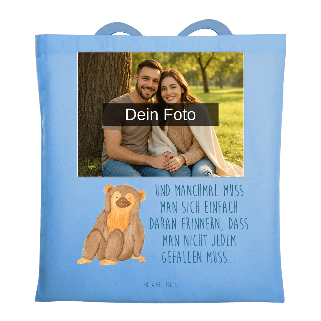 Personalisierte Foto Tragetasche Affe Personalisierte Foto Tragetasche, Afrika, Wildtiere, Affen, Selbstachtung, Selbstliebe, Selfcare, Liebe, Affe, Selbstbewusstsein, Respekt, Äffchen, Motivation