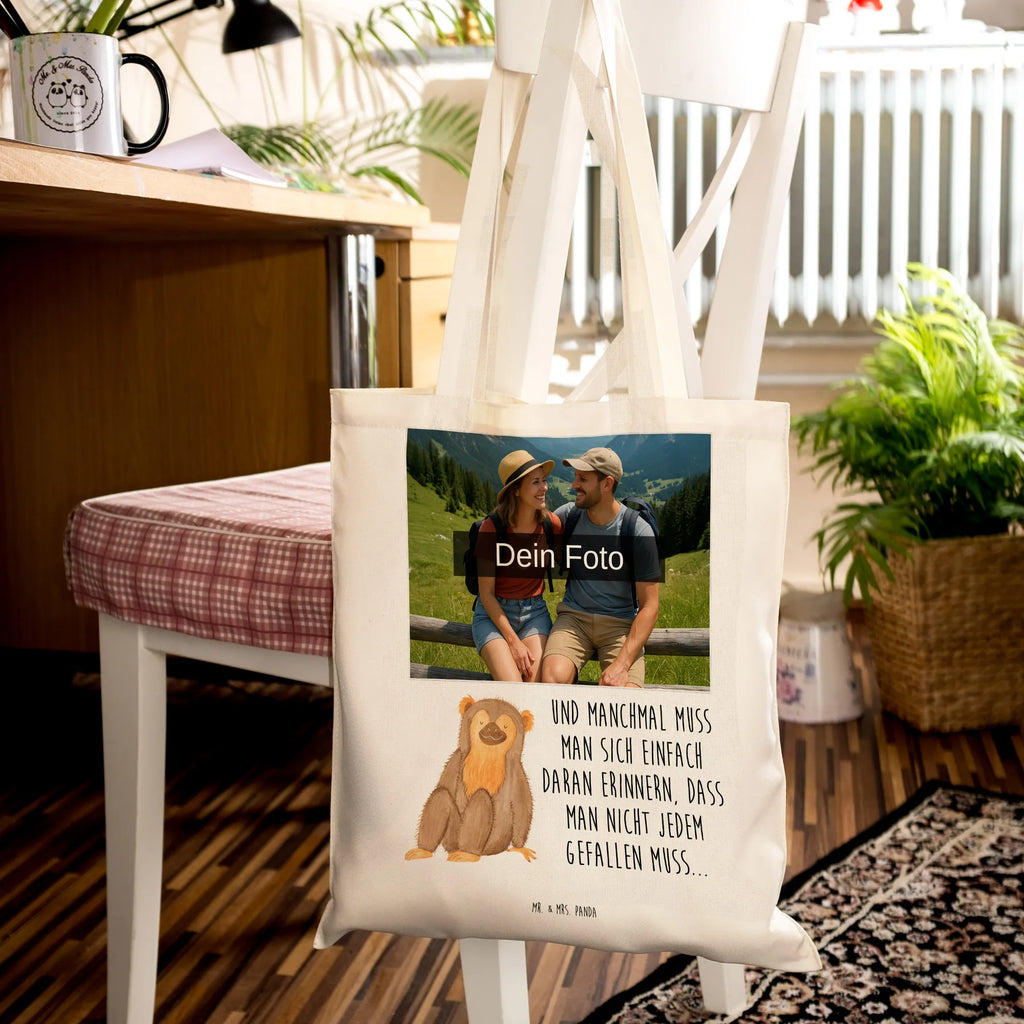 Personalisierte Foto Tragetasche Affe Personalisierte Foto Tragetasche, Afrika, Wildtiere, Affen, Selbstachtung, Selbstliebe, Selfcare, Liebe, Affe, Selbstbewusstsein, Respekt, Äffchen, Motivation