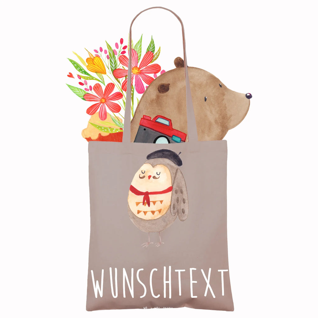 Personalisierte Foto Tragetasche Eule Frankreich Personalisierte Foto Tragetasche, Eule, Eulen, Eule Deko, Owl, hibou, La vie est belle, das Leben ist schön, Spruch schön, Spruch Französisch, Frankreich