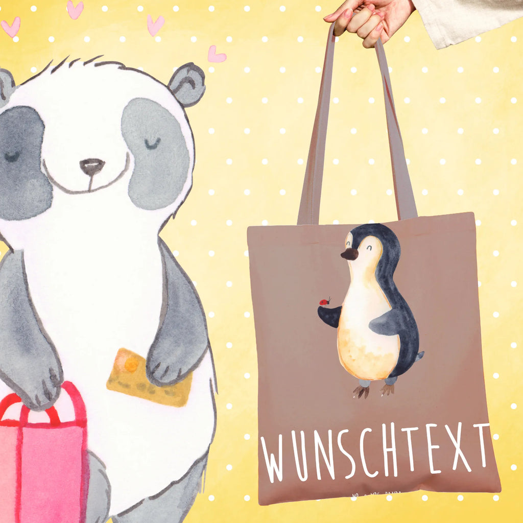 Personalisierte Foto Tragetasche Pinguin Marienkäfer Personalisierte Foto Tragetasche, Pinguin, Pinguine, Marienkäfer, Liebe, Wunder, Glück, Freude, Lebensfreude