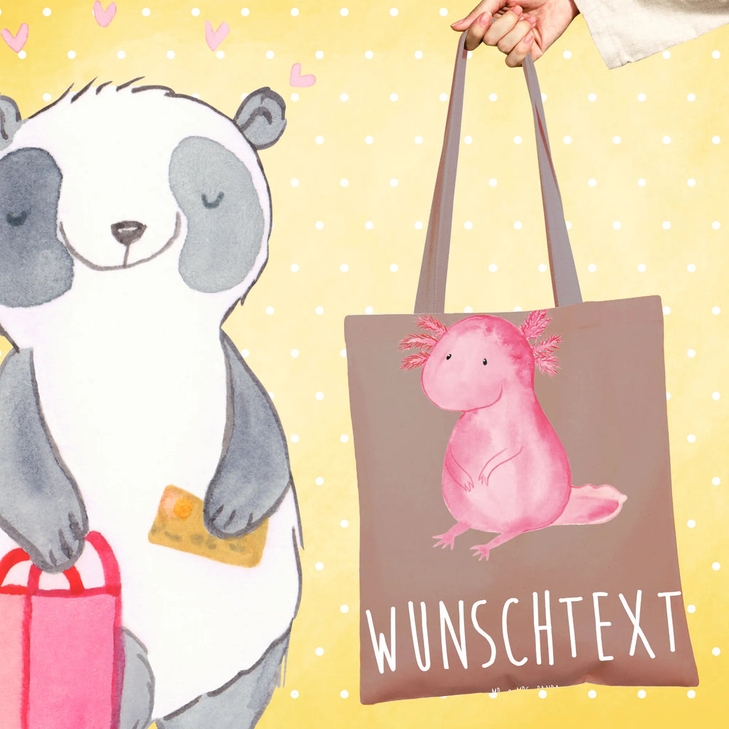 Personalisierte Foto Tragetasche Axolotl Niedlich Personalisierte Foto Tragetasche, Axolotl, Molch, Axolot, vergnügt, fröhlich, zufrieden, Lebensstil, Weisheit, Lebensweisheit, Liebe, Freundin