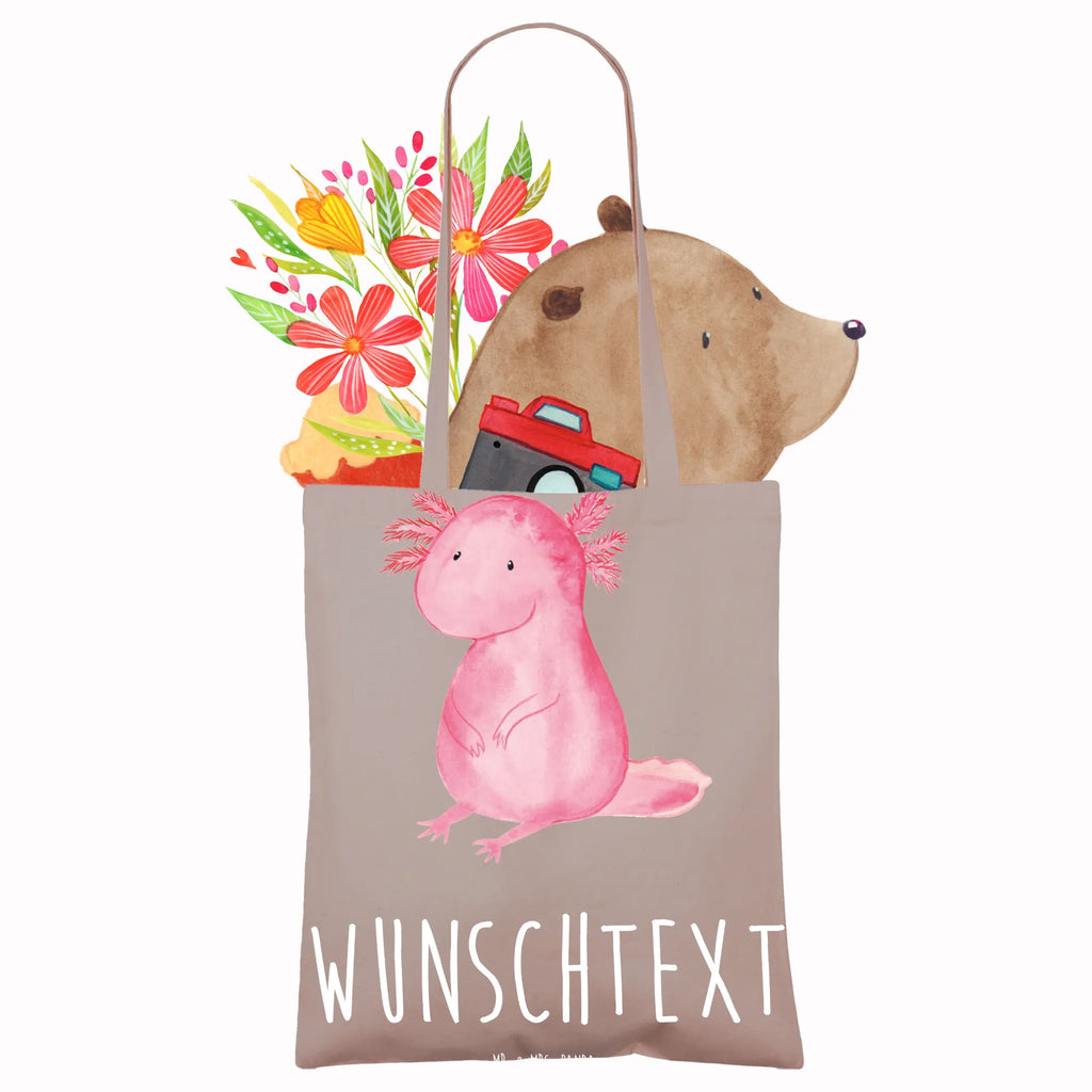 Personalisierte Foto Tragetasche Axolotl Niedlich Personalisierte Foto Tragetasche, Axolotl, Molch, Axolot, vergnügt, fröhlich, zufrieden, Lebensstil, Weisheit, Lebensweisheit, Liebe, Freundin