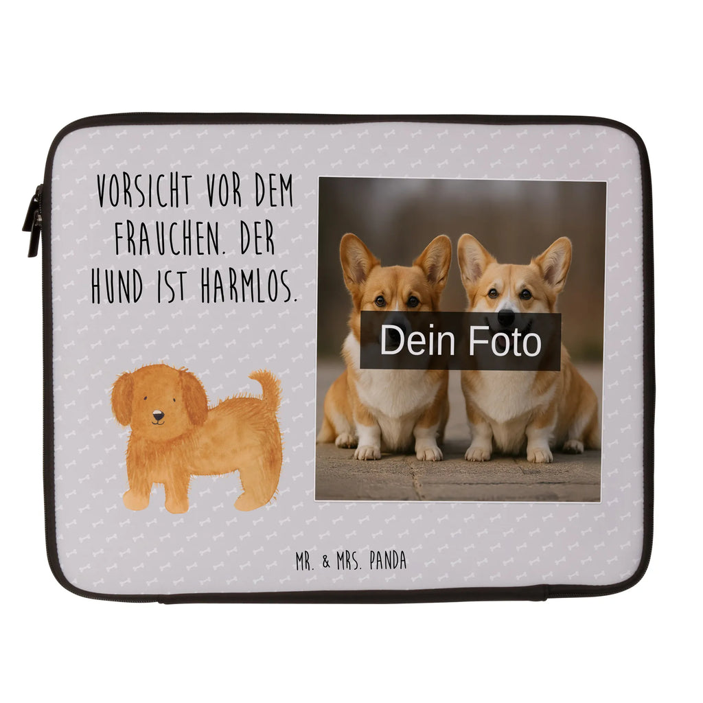 Personalisierte Foto Notebook Tasche Hund Flauschig