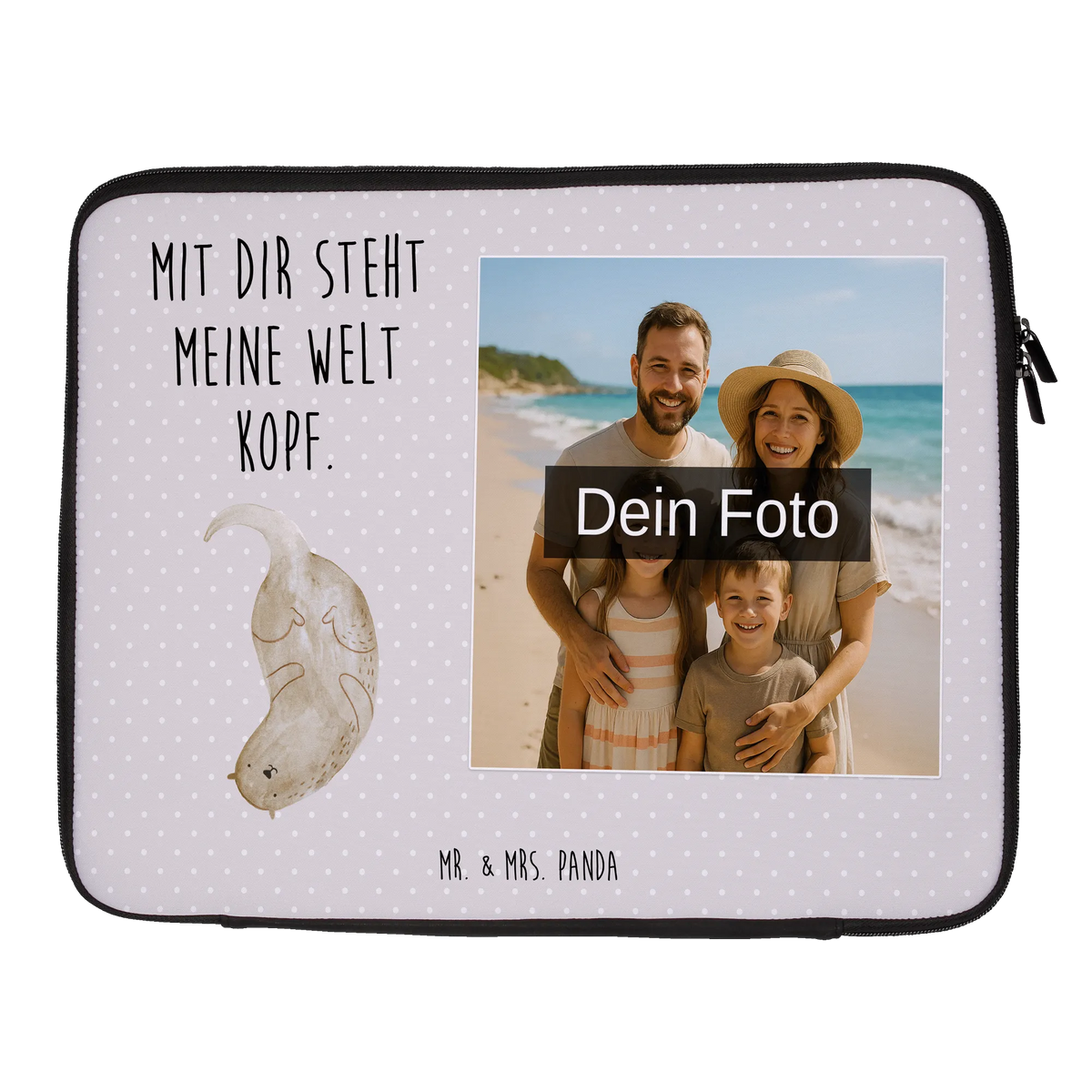 Personalized Photo Notebook Bag otter upside down gift ideas for animal lovers, animal, mammal, water animal, gifts for people in love, marten, sea otter, European otter, water mammal, aquatic animal, animal lover, baby otter, predator, water, otter gifts, Otter Sea Otter Lake Otter