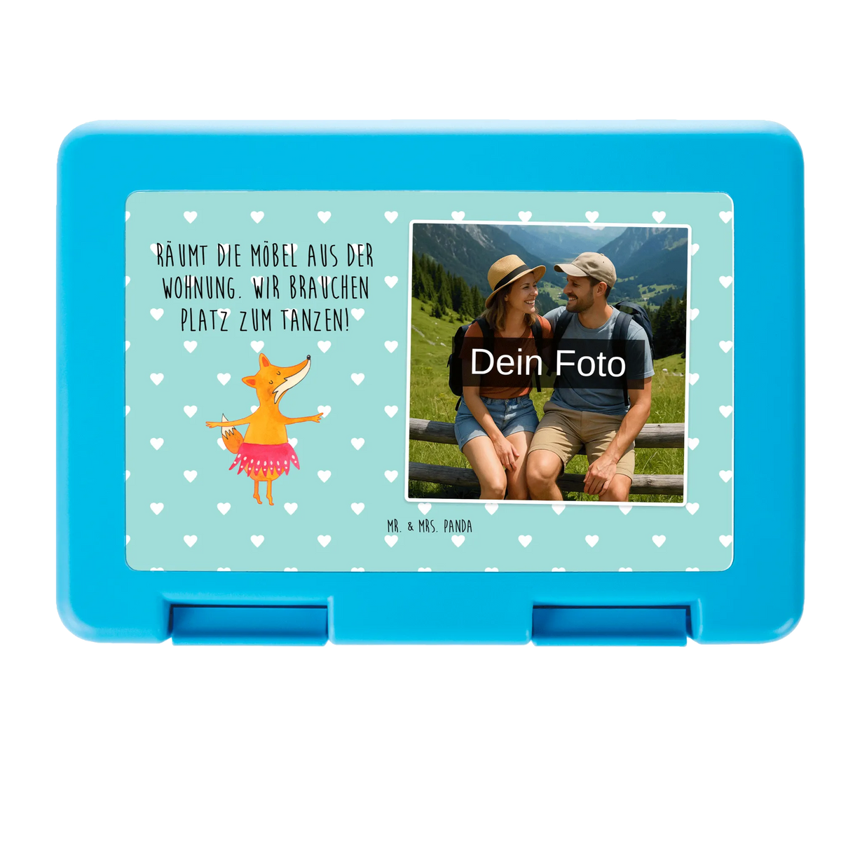 Personalized Photo Lunch Box Fox ballerina animal lover, foxes, forest wildlife, clever as a fox, invitation, birthday, fox saying, vixen, dancing, ballet, dancer