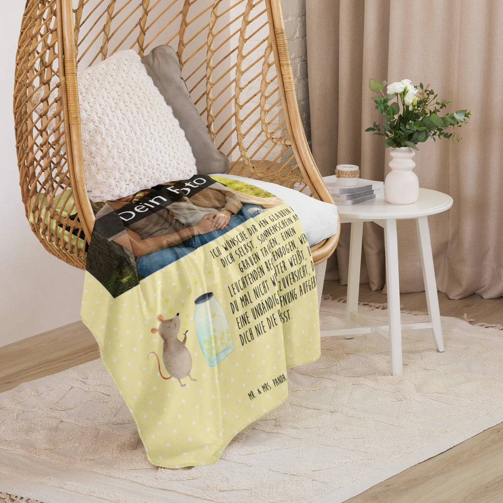 Sherpa Photo Cuddle Blanket Mouse Stars small animals, cute, funny, cute animal motives, hand drawn, small world, funny sayings, good mood, happy, gifts, gift ideas, special gifts, animal lover, card, birth, dreams, first child, baptism gift, birthday, child, baptism, pregnancy, child birthday, Mouse, hope, wish, stars