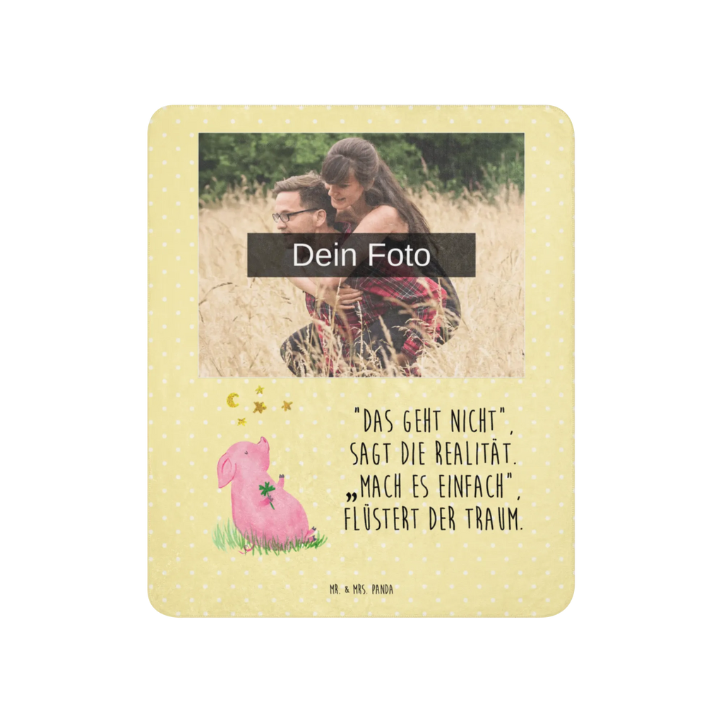 Sherpa Photo Cuddle Blanket Pig Luck Foto Kuscheldecke, Tiermotive, Gute Laune, lustige Sprüche, Tiere, Glücksschwein. Glück, Sterne, Glücksbringer, Ziele, Motivation, Schweinchen, Sernchen, Träume, Schwein